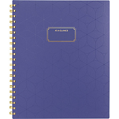 AT-A-GLANCE Badge Geo Weekly/Monthly Planner, 11 x 9.25, Purple/Gold Cover, 13-Month (Jan to Jan): 2025 to 2026 (1722G905)