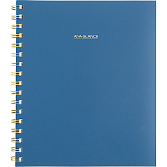 AT-A-GLANCE Harmony Weekly/Monthly Poly Planner, 8.88 x 7.69, Blue/Gold Cover, 13-Month (Jan to Jan): 2025 to 2026 (109980520)