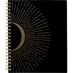 Cambridge Radiate Weekly/Monthly Planner, Stylized Solar-Eclipse Artwork, 11 x 9.25, Black/Gold Cover, 12-Month (Jan to Dec): 2025 (1725905)
