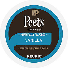 Peet's Coffee &amp; Tea Vanilla K-Cups, 0.33 oz K-Cup, 22/Box (2708)