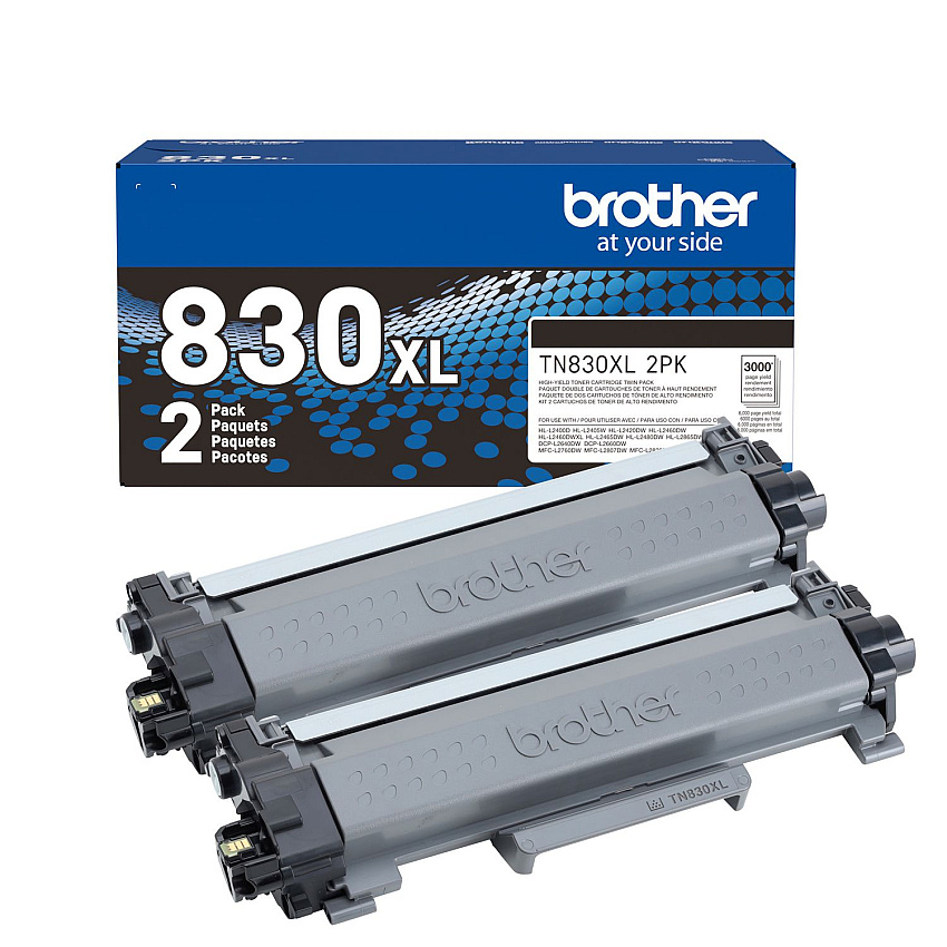 Brother TN830XL 2-Pack High-Yield Toner Cartridges