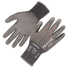 ergodyne ProFlex 7044 ANSI A4 PU Coated CR Gloves, Gray, X-Small, Pair (10491)