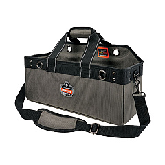 ergodyne Arsenal 5844 Bucket Truck Tool Bag with Tool Tethering Attachment Points, 18 x 7.5 x 7.5, Polyester, Gray (13744)