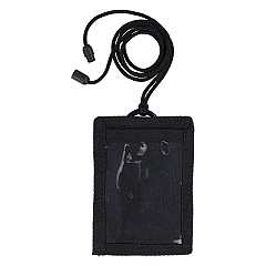 ergodyne Squids 3389 Wallet ID/Badge Holder,Horizontal/Vertical, Black, 3.75 x 5 for 2.75 x 3.5 Insert, 18" Cord (19964)