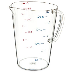 Carlisle Commercial Measuring Cup, 1 gal, Clear (4314507)