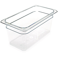 Carlisle StorPlus Polycarbonate Food Pan, 5.7 qt, 6.88 x 12.75 x 6, Clear, Plastic (3066207)