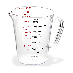 Carlisle Commercial Measuring Cup, 0.5 gal, Clear (4314407)