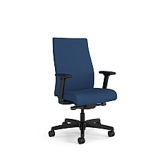 HON Ignition 2.0 Upholstered Mid-Back Task Chair, Up to 300 lbs, 17 to 21.5 Seat Height, Elysian Seat and Back, Black Base (I2U2ASX04NTK)