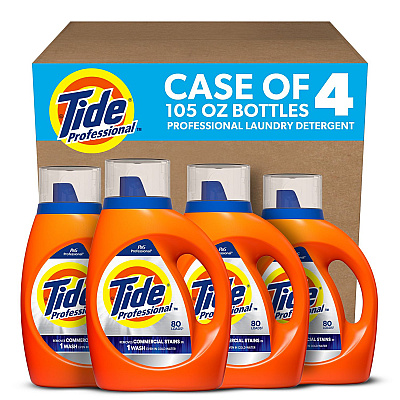 Tide Commercial Liquid Laundry Detergent, 105 oz Pour Bottle, 4/Carton (14116)