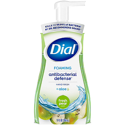 Dial Antibacterial Foaming Hand Wash, Fresh Pear, 8 oz, 8/Carton (34721)