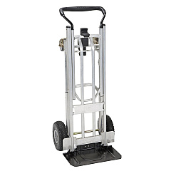 COSCO Heavy Duty 4-in-1 Truck, Supports 800 lb (Hand Truck) 1,000 lb (Cart/Platform Truck), 19.69" x 18.7" x 48.31", Silver/Black (12323ASB1E)