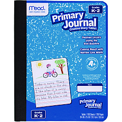 Mead Primary Journal Half Page Ruled, Blue Marble Cover, Primary Rule, (100) 9.75 x 7.5 Sheets (9554)