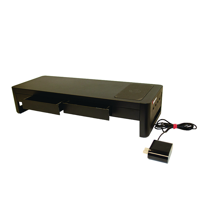 Compatible AbilityOne 7110017135323, SKILCRAFT Monitor Stand, 21.5 x 8 x 4.33, Black