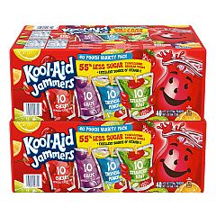 Kool-Aid Jammers Juice Pouch Variety Pack, 6 oz Pouch, 80/Carton (60004076)