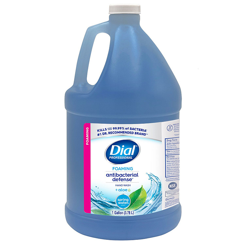 Dial Antibacterial Foaming Hand Wash, Spring Water Scent, 1 gal Bottle, 4/Carton (35458)
