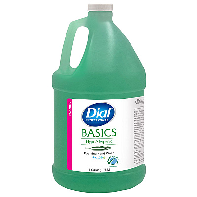 Dial Basics Hypoallergenic Hand Wash, Honeysuckle Scent, 1 gal Bottle, 4/Carton (35438)