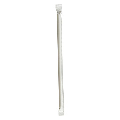 Boardwalk Wrapped Jumbo Paper Straws, 7.75", Paper, White, 1,280/Carton (BWKPPRSTRWIW)
