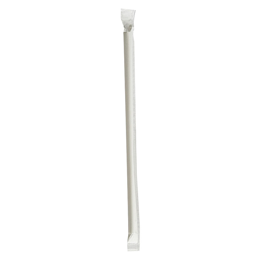 Boardwalk Wrapped Jumbo Paper Straws, 7.75", Paper, White, 1,280/Carton (BWKPPRSTRWIW)