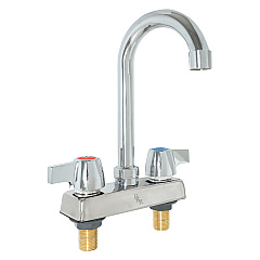 BK Resources WorkForce Standard Duty Faucet. 7.88" Height/3.5" Reach, Chrome-Plated Brass (BKD3G)