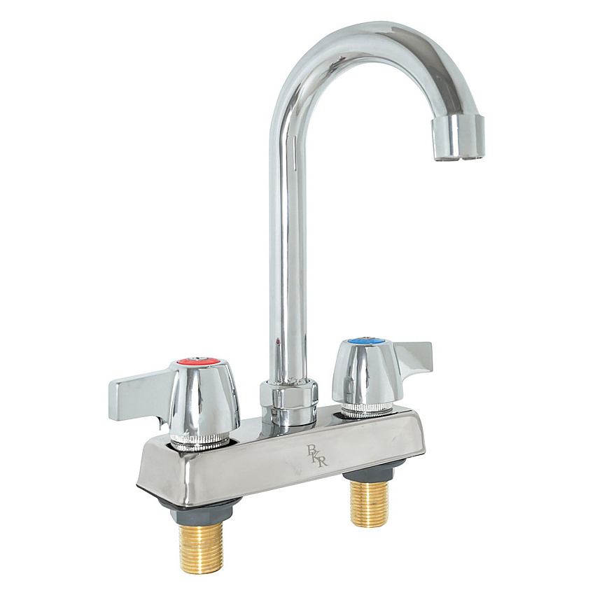 BK Resources WorkForce Standard Duty Faucet. 7.88" Height/3.5" Reach, Chrome-Plated Brass (BKD3G)