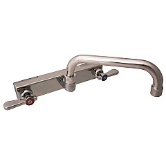 BK Resources Evolution Splash Mount Stainless Steel Faucet, 4.63" Height, 8" Reach, Stainless Steel (EVO8SM8)
