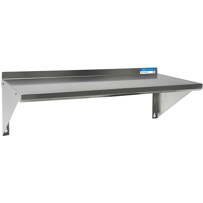 BK Resources Stainless Steel Economy Overshelf, 48w x 16d x 11.5h, Stainless Steel, Silver, 2/Pallet (2WSE1648)