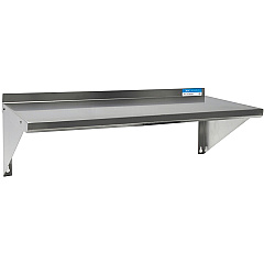 BK Resources Stainless Steel Economy Overshelf, 36w x 12d x 8h, Stainless Steel, Silver, 2/Pallet (2WSE1236)