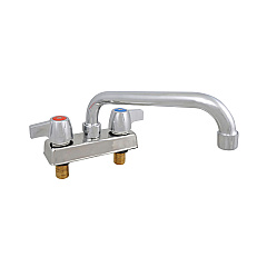 BK Resources WorkForce Standard Duty Faucet, 3.87" Height/6" Reach, Chrome-Plated Brass (BKD6)