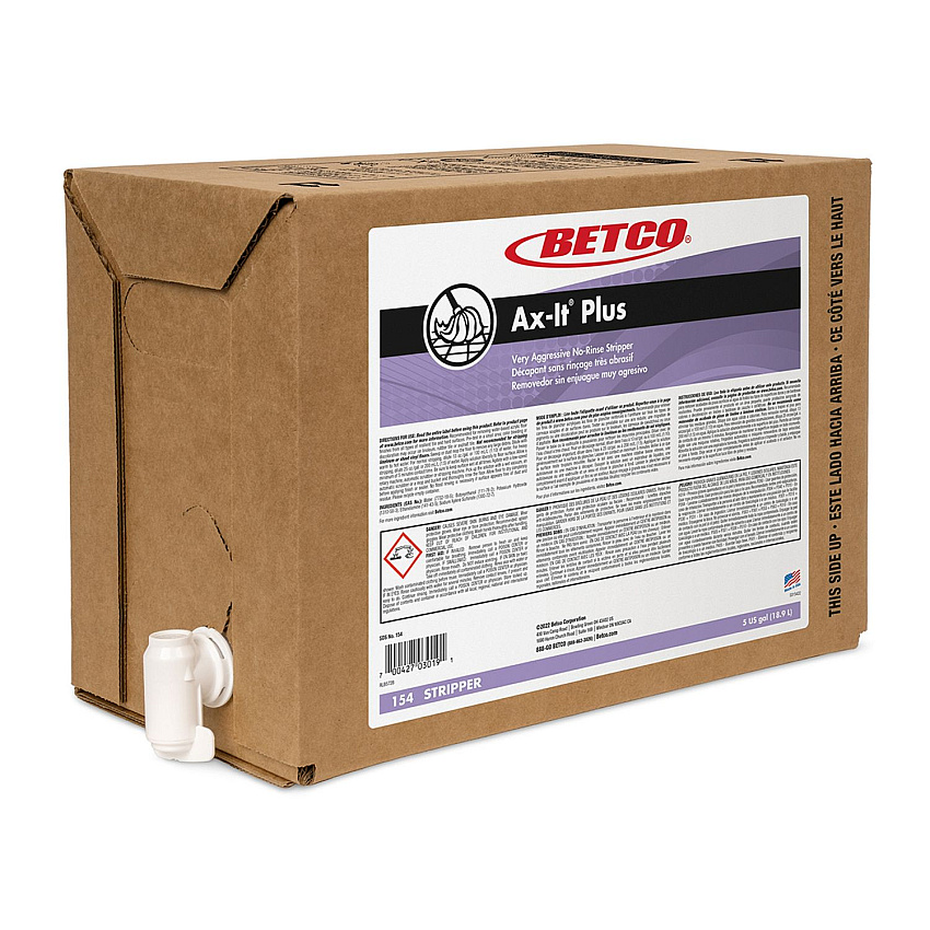 Betco Ax-it Plus Floor Stripper, 5 gal Bag-in-Box (154B500)