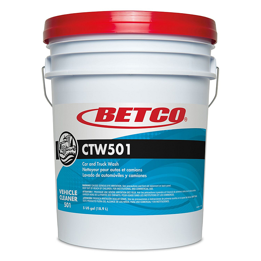 Betco CTW501 Car and Truck Wash, Lemon Scent, 5 gal Pail (5010500)