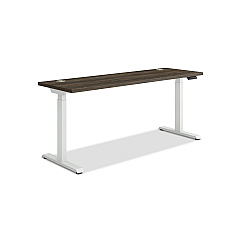HON Coordinate Height Adjustable Desk Bundle 2-Stage, 70" x 22" x 27.75" to 47", Florence Walnut/Designer White (HAT2SFLW2270)