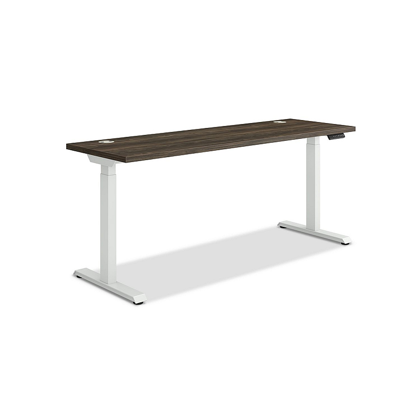 HON Coordinate Height Adjustable Desk Bundle 2-Stage, 70" x 22" x 27.75" to 47", Florence Walnut/Designer White (HAT2SFLW2270)