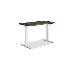 HON Coordinate Height Adjustable Desk Bundle 2-Stage, 46" x 22" x 27.75" to 47", Florence Walnut/Designer White (HAT2SFLW2246)