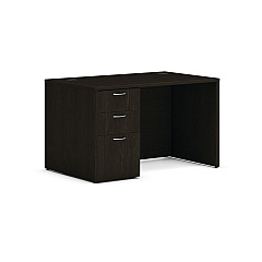 HON Mod Single Pedestal Desk Bundle, 48" x 30" x 29", Java Oak (DS4830BBFJA1)