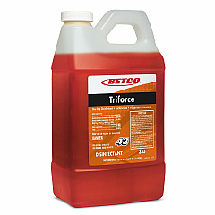 Betco Triforce Disinfectant, Fresh Scent, 2 L Bottle, 4/Carton (3334700)