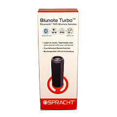 Spracht Blunote Turbo Wireless Speaker, Bluetooth, Black (WS5010)