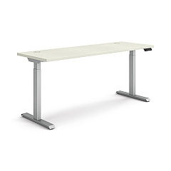 HON Coordinate Height Adjustable Desk Bundle 2-Stage, 70" x 22" x 27.75" to 47", Silver MeshSilver (HAT2SMSV2270)