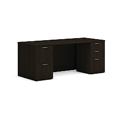 HON Mod Double Pedestal Desk Bundle, 72" x 30" x 29", Java Oak (MOD010)