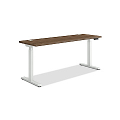 HON Coordinate Height Adjustable Desk Bundle 2-Stage, 70" x 22" x 27.75" to 47", PinnacleDesigner White (HAT2SPNW2270)