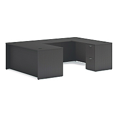 HON Mod U-Station Bundle, 66" x 96" x 29", Slate Teak (MOD077)