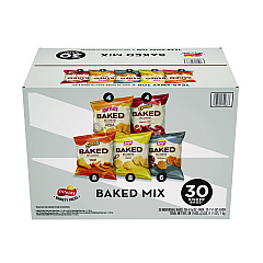 Frito-Lay Baked Variety Pack, Lays Regular/Lays BBQ/Cheetos/Ruffles Cheddar and Sour Cream/Hot Cheetos, 30 Bags/Box, 2 Boxes/Carton (73172)