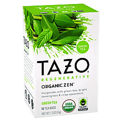 Tazo Tea Bags, Organic Zen, 16/Box, 6 Boxes/Carton (00309)
