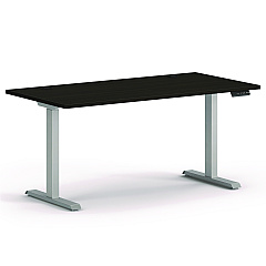 HON Mod Height Adjustable Desk Bundle, 60" x 30" x 27.5" to 46.75", Java Oak/Silver (MOD056)