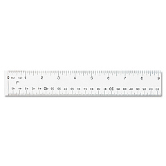 Westcott Clear Flexible Acrylic Ruler, Standard/Metric, 18" Long, Clear (10564)