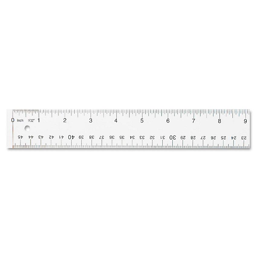 Westcott Clear Flexible Acrylic Ruler, Standard/Metric, 18" Long, Clear (10564)
