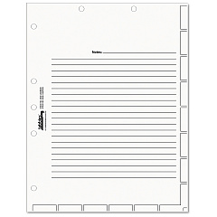 Tabbies Medical Chart Index Divider Sheets, 11 x 8.5, White, 400/Box (54520)