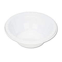 Tablemate Plastic Dinnerware, Bowls, 5 oz, White, 125/Pack (5244WH)