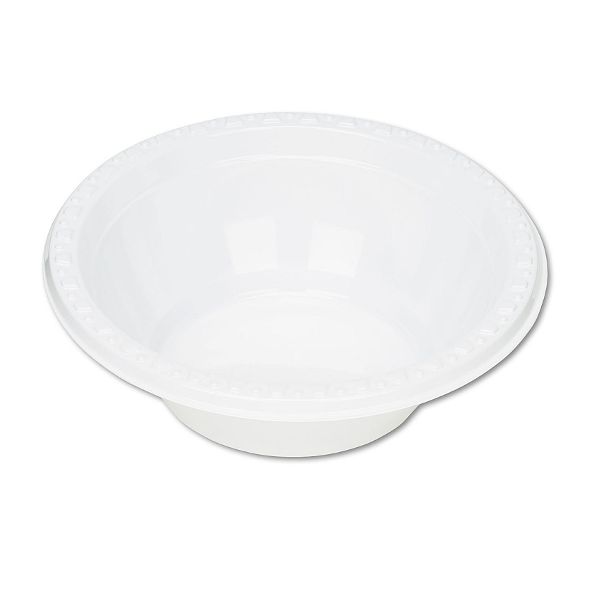 Tablemate Plastic Dinnerware, Bowls, 5 oz, White, 125/Pack (5244WH)