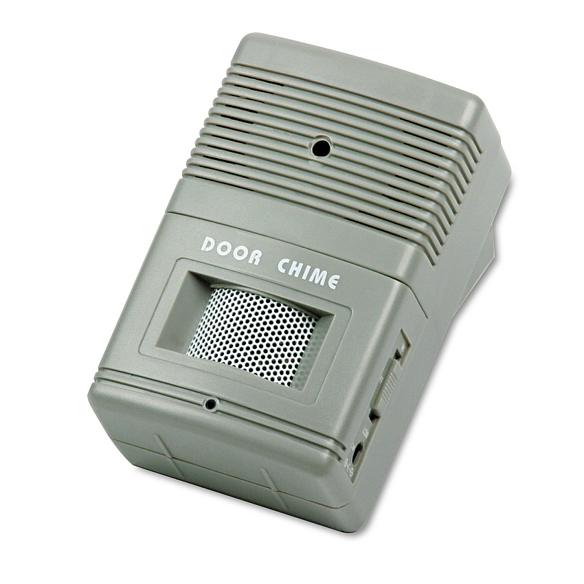 Tatco Visitor Arrival/Departure Chime, Battery Operated, 2.75w x 2d x 4.25h, Gray (15300)