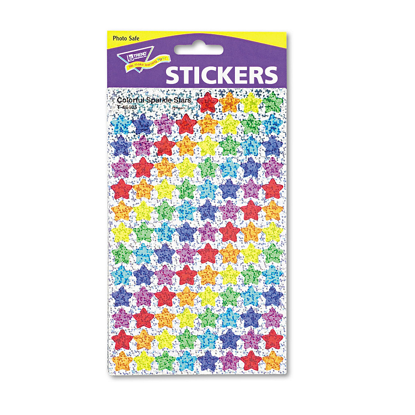 TREND SuperSpots and SuperShapes Sticker Variety Packs, Colorful Sparkle Stars, Assorted Colors,1,300/Pack (T46910)